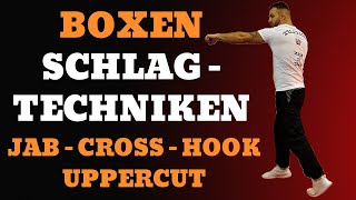 Boxen lernen  Boxen Schlagtechniken JAB  CROSS  HOOK  UPPERCUT  RINGLIFE [upl. by Mufinella922]