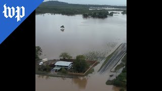 Tropical cyclone flooding batters northeastern Australia [upl. by Priscella864]