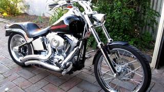 2009 Softail Standard with Vance and Hines Big Radius [upl. by Enitsenrae]