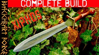 Making a XIPHOS Short Sword Complete Build by Blackheart Forge [upl. by Elolcin]