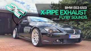 BMW 650i XPipe exhaust beforeafter sound  flyby [upl. by Llehcam]