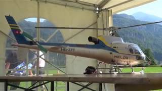 EUROCOPTER AS350 ECUREUIL HBZFF HELOG SCALE MODEL HELICOPTER Meiringen 2018 [upl. by Selyn]