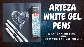 ARTEZA WHITE GEL PENS  REVIEW AND DEMO is it the best [upl. by Anyk]