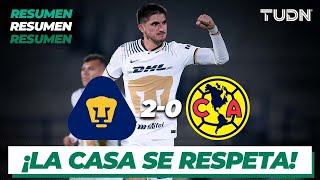 Resumen y goles  Pumas 20 América  Copa SKY 2022  TUDN [upl. by Otxilac]