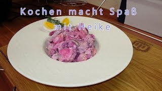 Heringssalat mit roter Bete und Kartoffeln  Herring salad with beetroot and potatoes [upl. by Gamali]