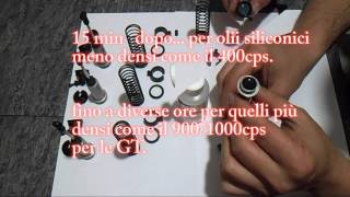 RC Modellismo  Come caricare riempire gli ammortizzatori e setup  Rebuilding Shock and rebound [upl. by Meara364]