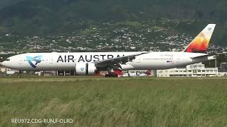 Plane spotting  Roland Garros Airport RUN 020717 [upl. by Anauqed]