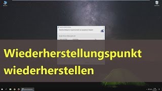 Windows 10 Systemwiederherstellungspunkt wiederherstellen [upl. by Zolly]