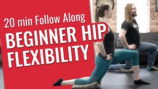 20 mins Beginner Hip Flexibility Follow Along [upl. by Watt709]