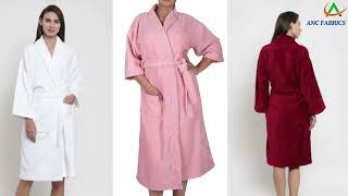 BATHROBE WHOLESALE IN ERNAKULAM KERALA ancfabrics bathrobe cotton hotel luxury [upl. by Marilyn]