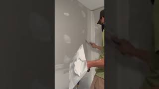 Taping and spackling drywall corner homeimprovement home [upl. by Winchell]