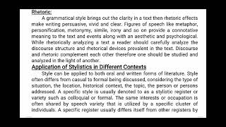 Stylistics  stylistics as Link between linguistics and literature complete notes [upl. by Druce]