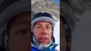 Skier Survives Fall Off 150ft Cliff [upl. by Cinomod]