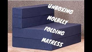 Unboxing The Molblly Folding Mattress Demonstrating the use of the mattresschair [upl. by Eenaej]