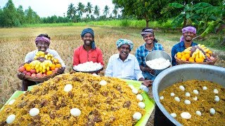 BIRYANI  MUTTON BIRYANI with Eggs  Traditional Biryani Recipe cooking in Village  Village Cooking [upl. by Klarika]