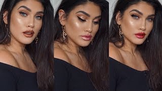 HUDA BEAUTY LIP STROBES SWATCHREVIEW  LATECIA THOMAS [upl. by Judsen]