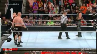 Brock Lesnar vs Seth Rollins for the WWE World Heavyweight Championship on Raw March 30th 2015 [upl. by Akiner]