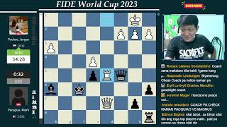 FIDE World Cup 2023 GM Mark Paragua at WGM Janelle Mae Frayna [upl. by Birgitta100]