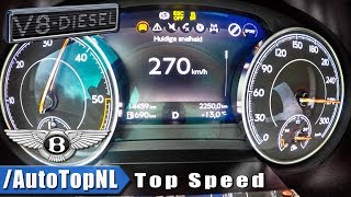 Bentley Bentayga V8 Diesel ACCELERATION amp TOP SPEED 0270kmh by AutoTopNL [upl. by Schnorr]