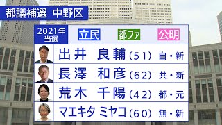 9選挙区で都議補欠選挙＜中野区＞／In nine constituencies a supplementary election for metropolitan assembly members [upl. by Rita]