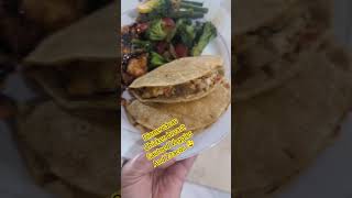 Dinner ideas Chicken breast Sauteed VeggiesAnd 2 tacos 🤤food dinner yummy frugal [upl. by Muldon]