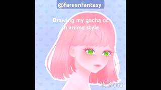 Drawing gacha oc in anime stylegachaartanimationanimegachaclubibispaintxgachaart [upl. by Munsey]