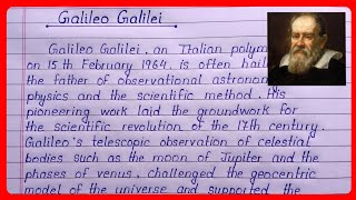 Essay on Galileo Galilei in English  Galileo Galilei Essay  About Galileo Galilei in 150 Words [upl. by Vasileior]