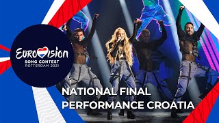 Albina  TickTock  Croatia 🇭🇷  National Final Performance  Eurovision 2021 [upl. by Eimerej898]