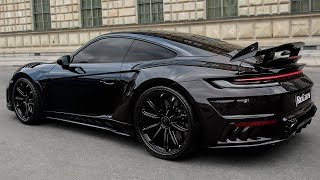 2023 Porsche 911 Turbo S  Full BlackBlue Carbon 911 [upl. by Assillem990]