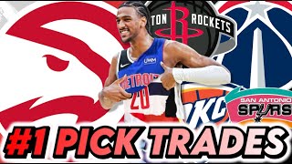 POTENTIAL ATLANTA HAWKS 1st OVERALL PICK TRADES for the 2024 NBA DRAFT  Thunder Spurs Wizards [upl. by Aniakudo398]