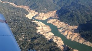 Flying over Oroville Dam 82614 [upl. by Ahsieat]