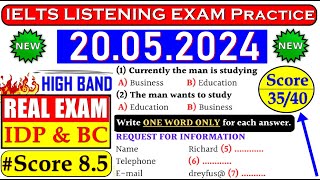 IELTS LISTENING PRACTICE TEST 2024 WITH ANSWERS  20052024 [upl. by Wootan]