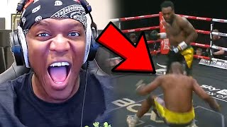 KSI Reacts To Viddal Riley Comeback Fight Knockout [upl. by Ialohcin]