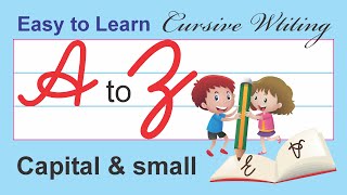 Cursive Writing for children  Cursive Capital amp small alphabet  Learning Booster  Write A to Z [upl. by Etnoled18]