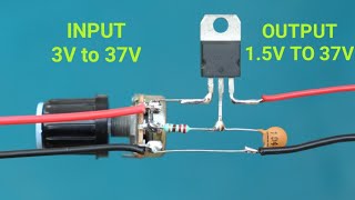 Easiest voltage regulator circuit 15v to 37v [upl. by Hollah]