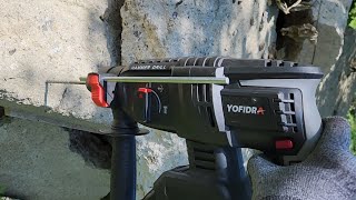 Aliexpress 알리익스프레스 알리 yofidra 로터리해머드릴 rotary hammer drill 무선해머드릴 cordless hammer drill 브러시리스 간단 영상 [upl. by Alby]