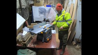 Titan TTB579PLN 204mm electric planer thicknesser 230v unboxing setup and demo [upl. by Pavla483]