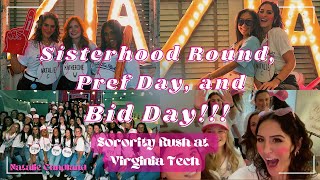 Sorority Rush at VT Sisterhood Pref Day and BID DAY REVEAL [upl. by Aknahs]