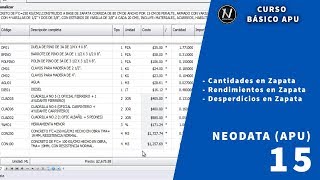 Curso básico de APU con NeodataCantidades en cimientos [upl. by Smitt]