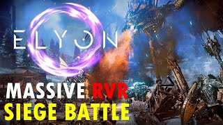 Elyon Crazy PvP Large Scale Siege Battle RvR Snow Region [upl. by Bergren125]