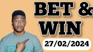 FOOTBALL PREDICTIONS TODAY 2722024 SOCCER PREDICTIONS TODAY  BETTING TIPS footballpredictions [upl. by Charlean]