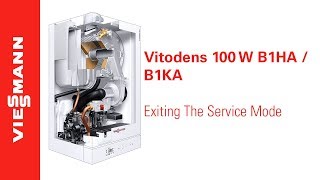 How to exit service mode on a Vitodens 100W B1HA  B1KA [upl. by Anaimad]