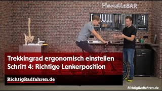 Ein Trekkingrad ergonomisch einstellen  Schritt 4 Die richtige Lenkerposition [upl. by Mora434]