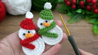 ☆☆Wow thats great ☆☆⛄️Would you like to knit cute little snowmen for Christmas lets watch and do [upl. by Arod]