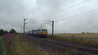 BR Class 86 No 86259 Les Ross at Widdrington on the 5th August 2013 [upl. by Steffin92]