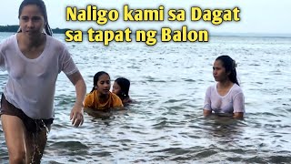 Samahan nyo kami maligo sa dagat sa tapat ng balon  Maligo kahit malamig 🥶 [upl. by Aelber]