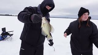 GuysTV Ice Fishing Minocqua WI [upl. by Ahsita152]