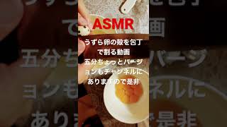 うずら卵の殻を包丁で切る（割る）だけ動画 ASMR [upl. by Moretta388]