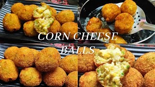 CHEESE CORN BALLS RECIPEKIDS LUNCHBOX RECIPESNACKS RECIPECHATPATA EVENING SNACKSNASHTA RECIPE [upl. by Esadnac]