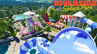 Planet Coaster 2  Adding a New Area with 6 New Slides Lifeguard Builds a Water Park Ep 4 [upl. by Elleon32]